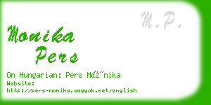 monika pers business card